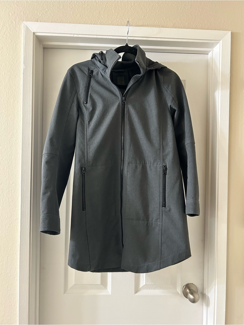Kristen Blake Hooded Coat in Gray